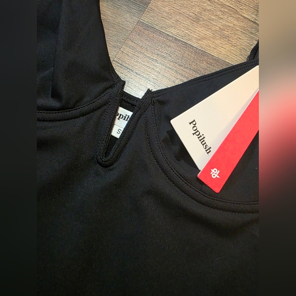 Popilush Women's Black Deep V Shapewear Tummy Control Corset Bodysuit Size S - Picture 8 of 12